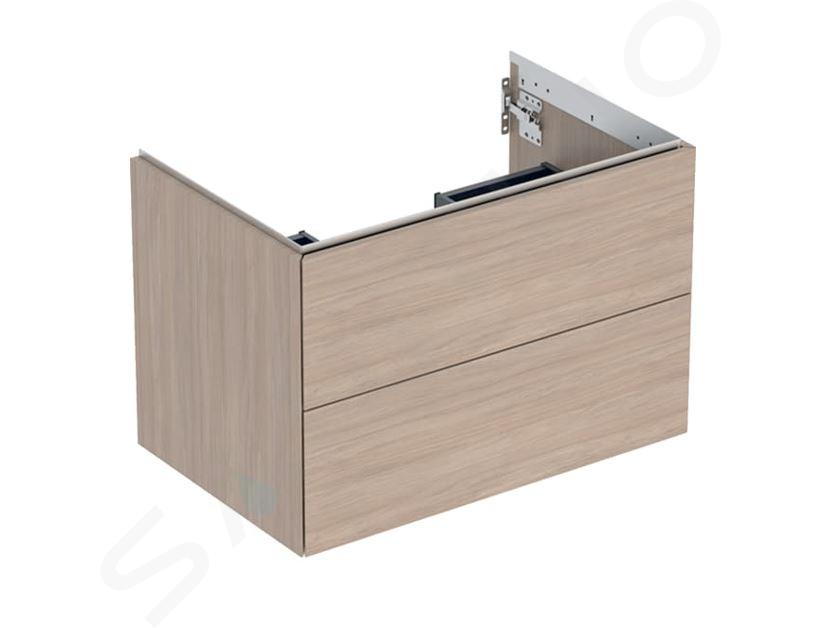 Geberit ONE - Mobiletto da lavabo, 74x50x47 cm, 2 cassetti, rovere 505.262.00.5