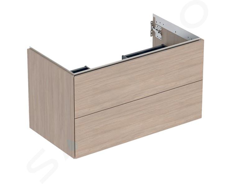 Geberit ONE - Waschtischunterschrank, 89x50x47 cm, 2 Schubladen, Eiche 505.263.00.5