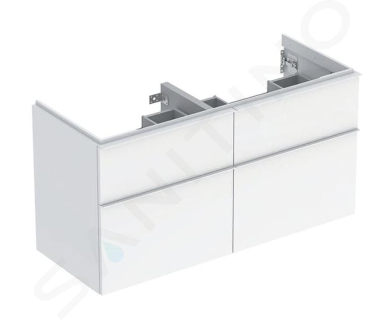 Geberit iCon - Wastafelonderkast, 118x62x48 cm, 4 laden, glanzend wit 502.309.01.1