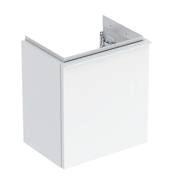 Geberit iCon - Meuble lavabo 37x42x28 mm, 1 porte, charnières à gauche, blanc brillant 502.301.01.1