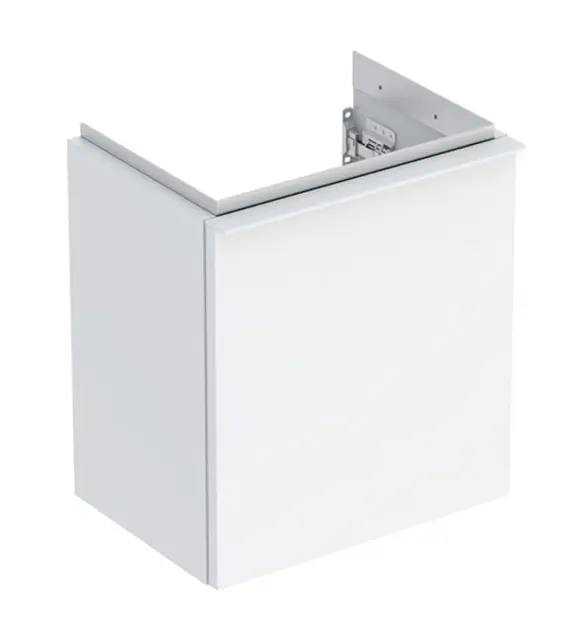 Geberit iCon - Meuble lavabo 37x42x28 mm, 1 porte, charnières à droite, blanc brillant 502.300.01.1