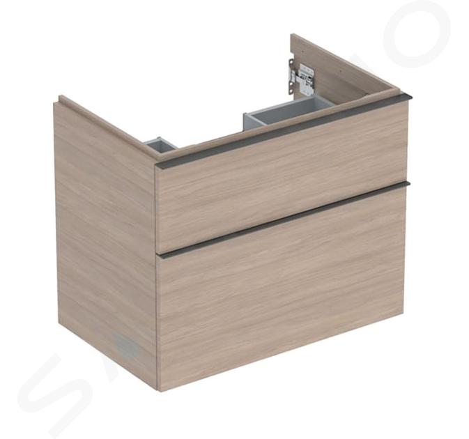 Geberit iCon - Meuble lavabo, 74x62x48 cm, 2 tiroirs, chêne 502.304.JH.1