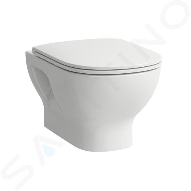 Laufen Lua - Wisząca miska WC z deską SoftClose, bez kołnierza, biała H8660810000001