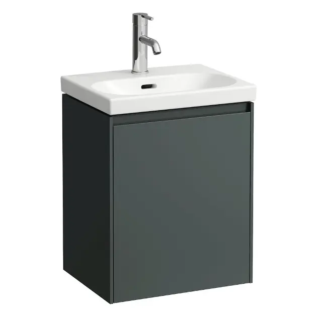 Laufen Lani - Mosdószekrény, 44x34x52 cm, 1 ajtó, zsanérok balra, szürke H4035011122661