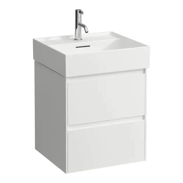 Laufen Lani - Wastafelonderkast, 48x45x52 cm, 2 laden, glanzend wit H4035121122611