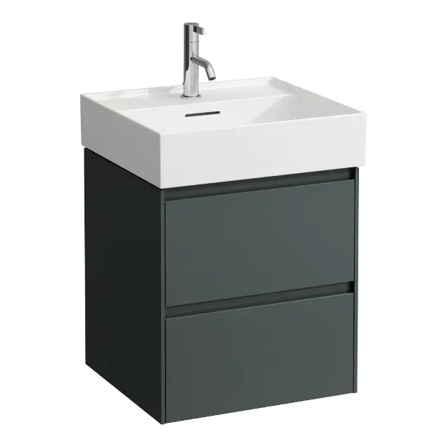 Laufen Lani - Wastafelonderkast, 48x45x52 cm, 2 laden, grijs H4035121122661