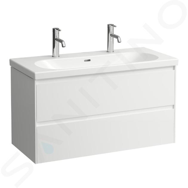 Laufen Lani - Meuble-vasque, 98x45x52 cm, 2 tiroirs, blanc mat H4035621122601