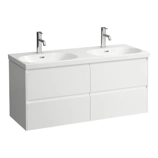 Laufen Lani - Wastafelonderkast, 118x45x52 cm, 4 laden, glanzend wit H4035741122611