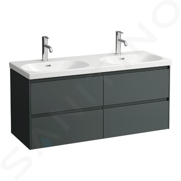 Laufen Lani - Mobiletto da lavabo, 118x45x52 cm, 4 cassetti, grigio H4035741122661