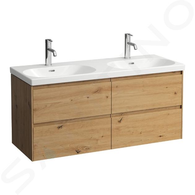 Laufen Lani - Meuble-vasque, 118x45x52 cm, 4 tiroirs, chêne H4035741122671