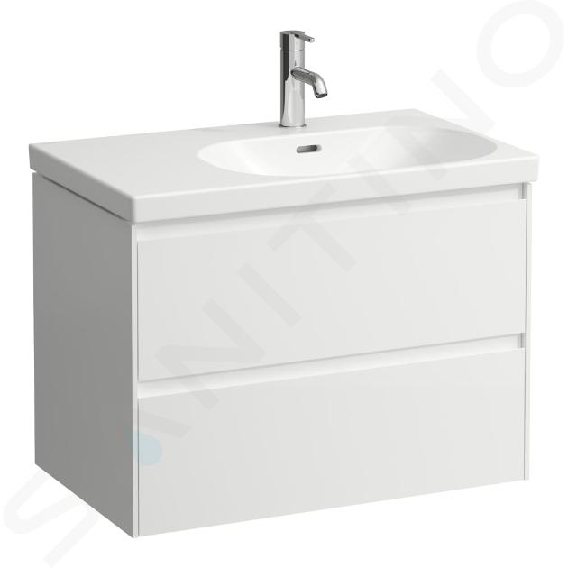 Laufen Lani - Meuble-vasque, 74x45x52 cm, 2 tiroirs, blanc brillant H4035821122611