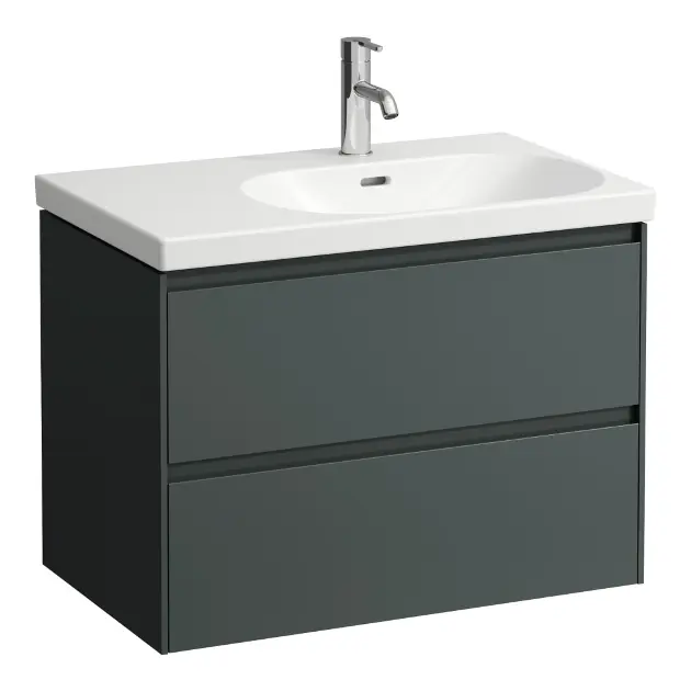 Laufen Lani - Mobiletto da lavabo, 74x45x52 cm, 2 cassetti, grigio H4035821122661