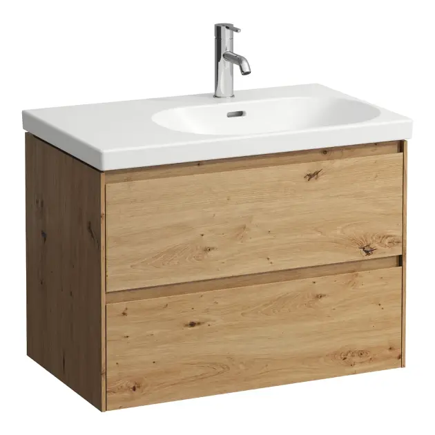 Laufen Lani - Waschtischunterschrank, 74x45x52 cm,  2 Schubladen, Eiche H4035821122671