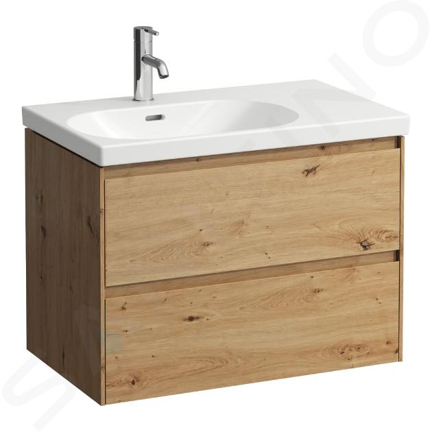 Laufen Lani - Dulap bază pentru lavoar, 74x45x52 cm, 2 sertare, stejar H4035921122671