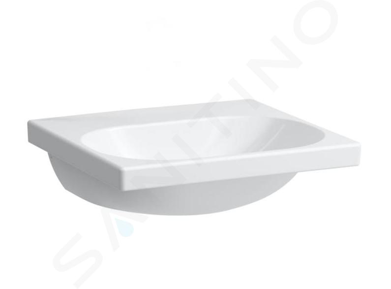 Laufen Lua - Lavabo da mobile 5x5 cm, senza troppopieno, senza foro per miscelatore, bianco H8100810001421