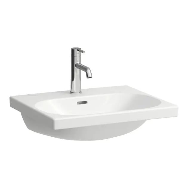 Laufen Lua - Lavabo da mobile 5x6 cm, con troppopieno e foro per miscelatore, LCC, bianco H8100824001041