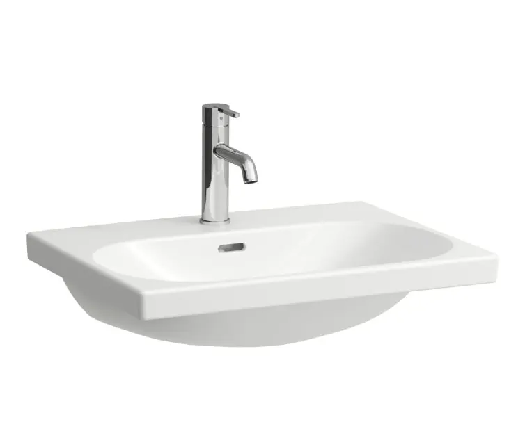 Laufen Lua - Bútor mosdókagyló 46x60 cm, túlfolyóval, csaptelep lyukkal, fehér színben H8100830001041