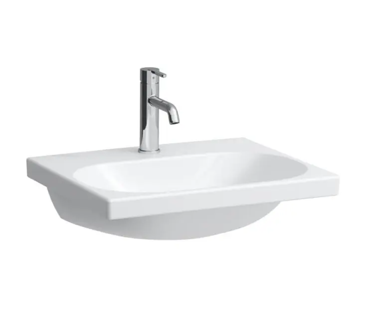 Laufen Lua - Lavoar pe mobilier 46x60 cm, fără preaplin, orificiu pentru baterie, alb H8100830001561