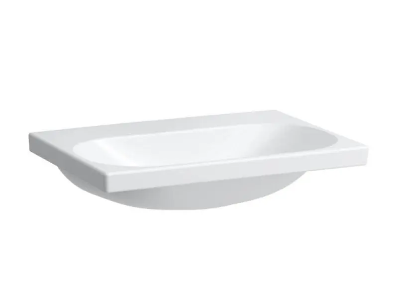 Laufen Lua - Lavabo da mobile 5x7 cm, senza troppopieno, senza foro per miscelatore, LCC, bianco H8100844001421