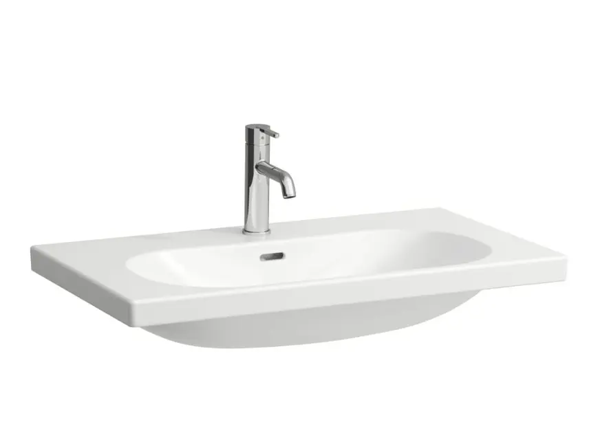 Levně Laufen Lua - Umyvadlo nábytkové 46x80 cm, s přepadem, otvor pro baterii, LCC, bílá H8100874001041