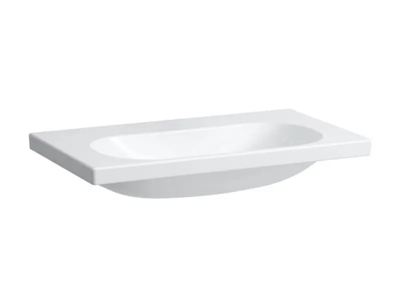 Laufen Lua - Lavabo da mobile 5x8 cm, senza troppopieno, senza foro per miscelatore, bianco H8100870001421