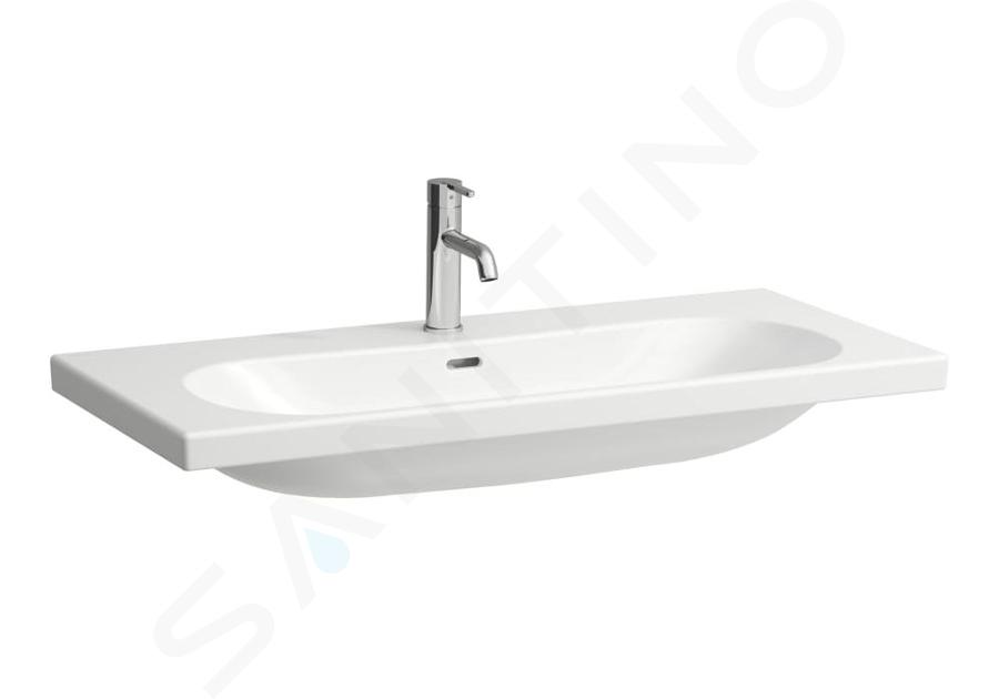 Laufen Lua - Lavabo de mueble 5x10 cm, con rebosadero, orificio para grifo, blanco H8100890001041