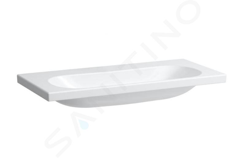 Laufen Lua - Lavabo da mobile 46x100 mm, senza troppopieno, senza foro per miscelatore, bianco H8100890001421