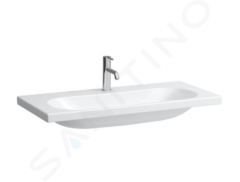 Laufen Lua - Lavabo da mobile 46x100 mm, senza troppopieno, con foro per miscelatore, bianco H8100890001561