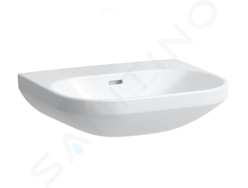 Laufen Lua - Lavabo 46x55 cm, con rebosadero, sin orificio para grifo, blanco H8110810001091