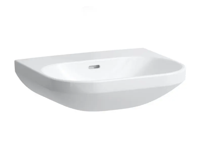 Laufen Lua - Lavabo 46x55 cm, con rebosadero, sin orificio para grifo, LCC, blanco H8110814001091