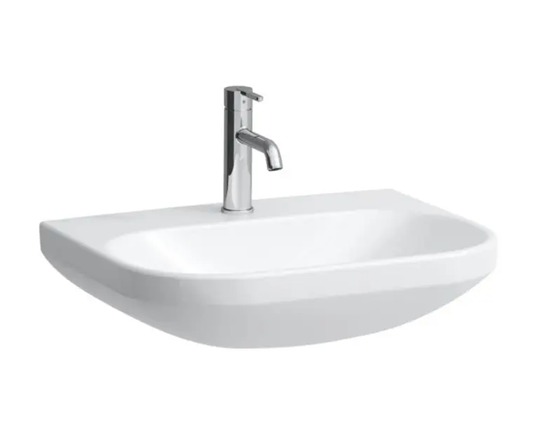 Laufen Lua - Lavabo 46x60 mm, senza troppopieno, con foro per miscelatore, LCC, bianco H8110834001561