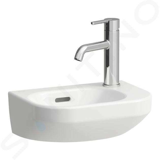 Laufen Lua - Umývátko 36x25 cm, s přepadem, otvor pro baterii vpravo, bílá H8150800001061