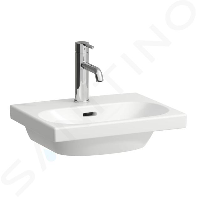 Laufen Lua - Lavamani da mobile 45x35 mm, con troppopieno e foro per miscelatore, bianco H8150810001041