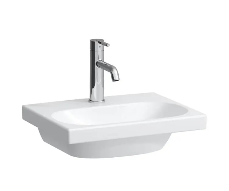 Laufen Lua - Lavoar pe mobilier 45x35 cm, fără preaplin, orificiu pentru baterie, LCC, alb H8150814001561