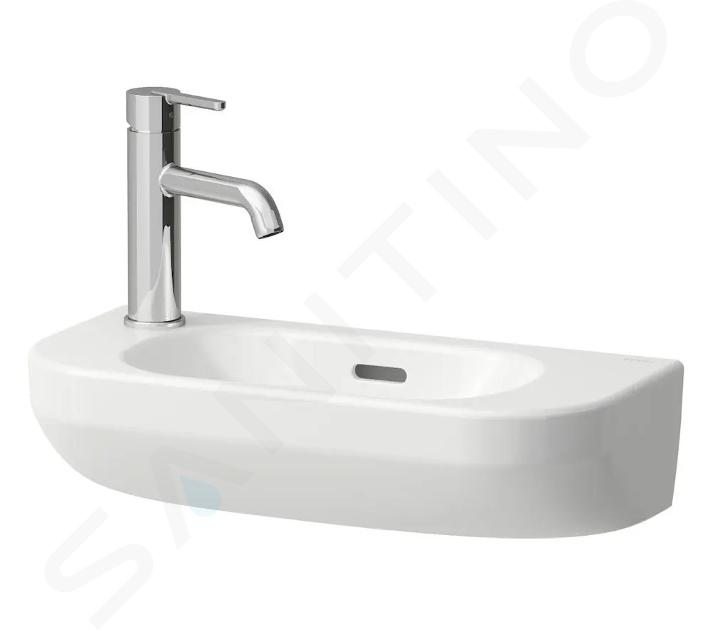 Laufen Lua - Lave-mains 50x23 cm, avec trop-plein, trou de robinetterie à gauche, blanc H8150820001051