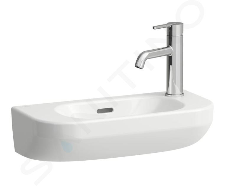 Laufen Lua - Lavamani 50x23 mm, con troppopieno, foro per miscelatore a dx, LCC, bianco H8150824001061