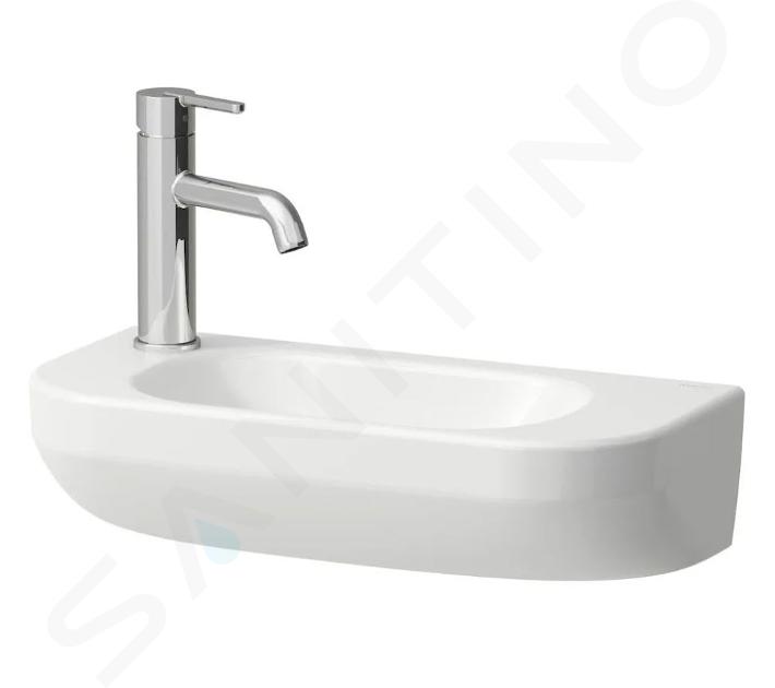 Laufen Lua - Lavoar 50x23 cm, fără preaplin, orificiu pentru baterie în stânga, LCC, alb H8150824001131