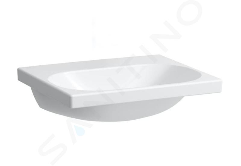 Laufen Lua - Lavabo da mobile 5x5 cm, senza troppopieno, senza foro per miscelatore, LCC, bianco H8160814001421