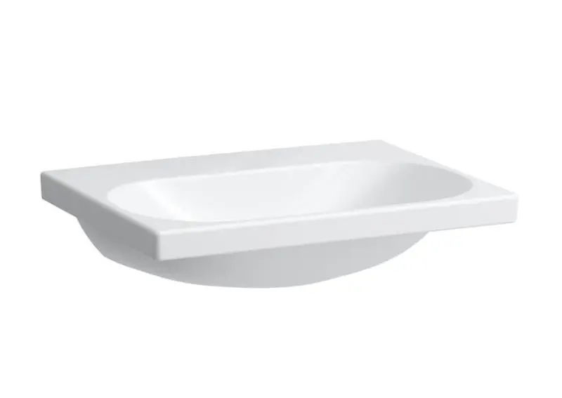 Laufen Lua - Lavabo da mobile 6x5 cm, senza troppopieno, senza foro per miscelatore, bianco H8160830001421