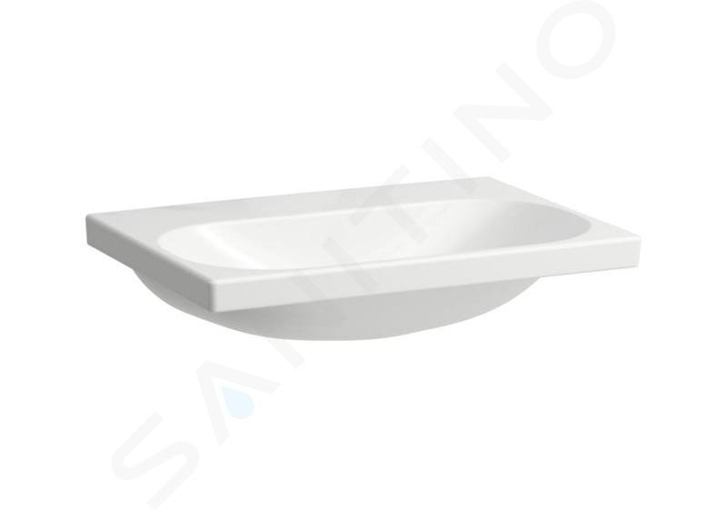 Laufen Lua - Lavabo da mobile 65x46 mm, senza troppopieno, senza foro per miscelatore, LCC, bianco H8160844001421