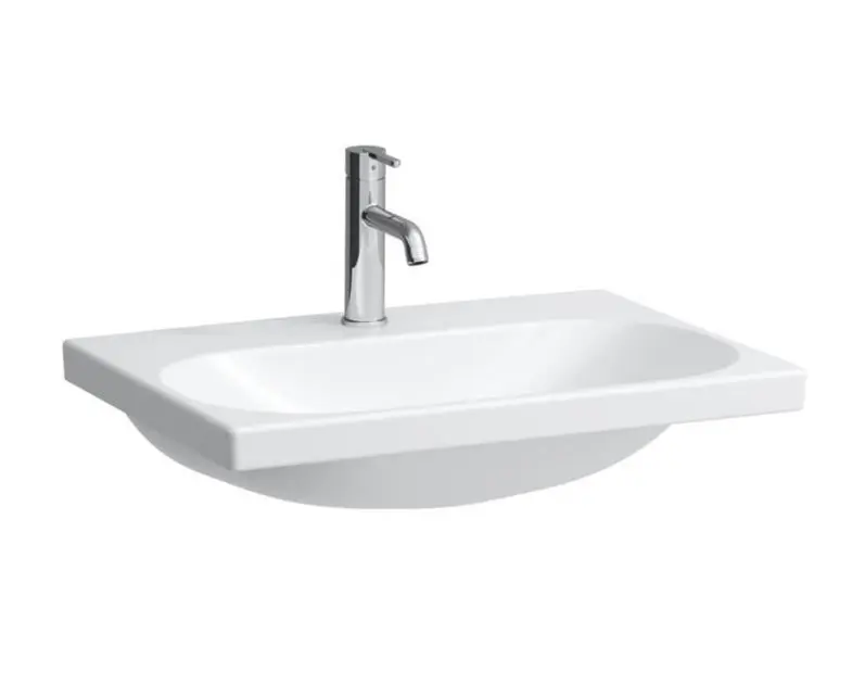 Laufen Lua - Lavoar pe mobilier 65x46 cm, fără preaplin, orificiu pentru baterie, alb H8160840001561