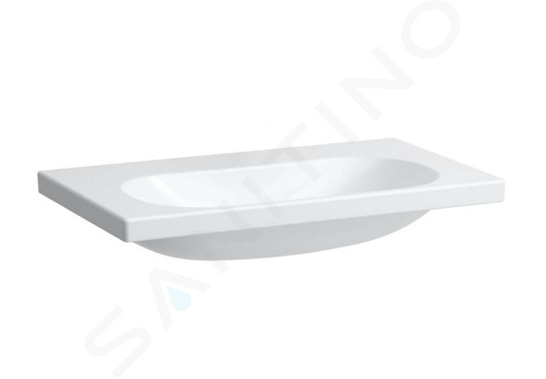 Laufen Lua - Lavabo de meuble 80x46 cm, sans trop-plein, sans trou pour robinet, LCC, blanc H8160874001421