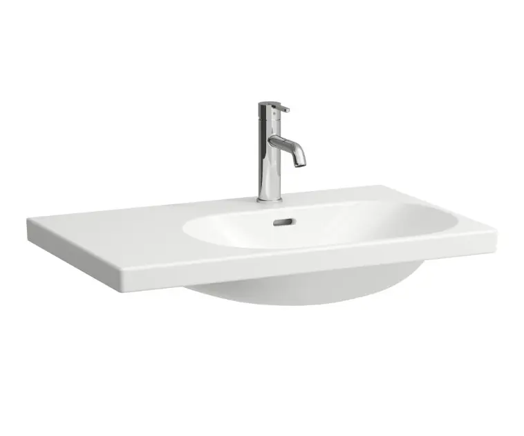 Laufen Lua - Meubelwastafel 75x46 cm, met overloop, kraangat, LCC, wit H8170854001041