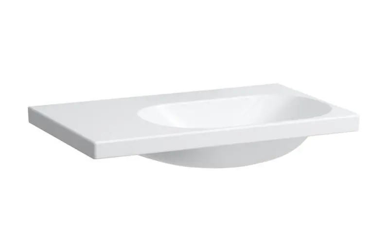 Laufen Lua - Lavabo da mobile 8x5 cm, senza troppopieno, senza foro per miscelatore, LCC, bianco H8170854001121