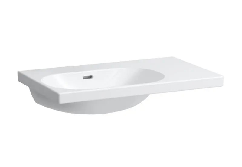 Laufen Lua - Lavabo de meuble 75x46 cm, avec trop-plein, sans trou de robinet, blanc H8170860001091