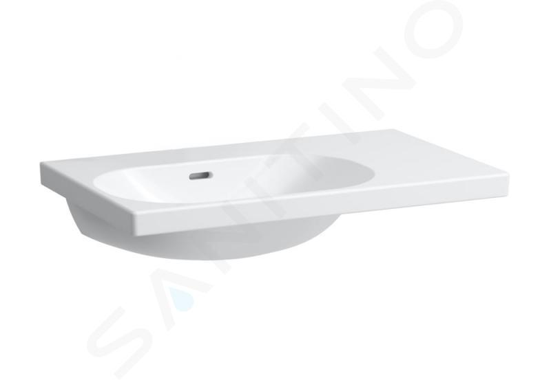 Laufen Lua - Lavabo de mueble 75x46 cm, con rebosadero, sin orificio para grifo, LCC, blanco H8170864001091