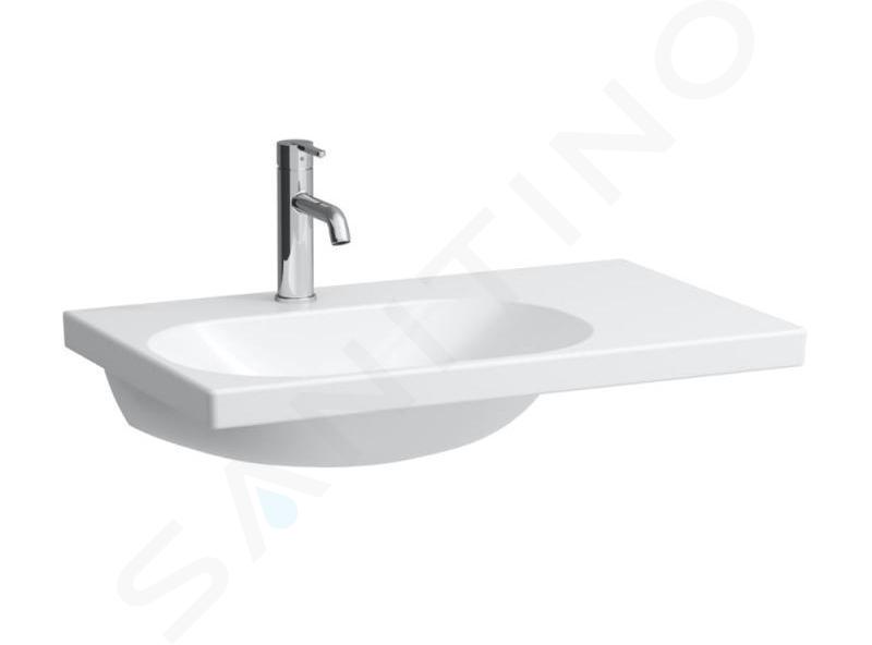 Laufen Lua - Lavabo da mobile 75x46 mm, senza troppopieno, con foro per miscelatore, LCC, bianco H8170864001111