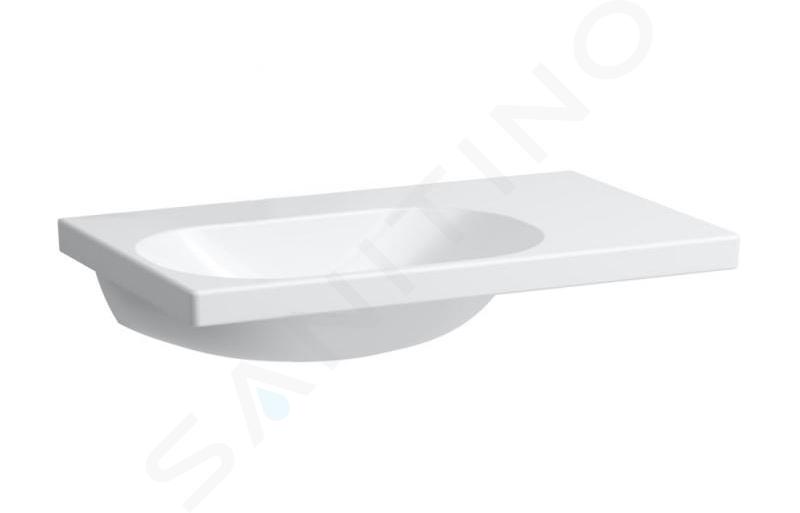 Laufen Lua - Lavabo de mueble 75x46 cm, sin rebosadero, sin orificio para grifo, LCC, blanco H8170864001121