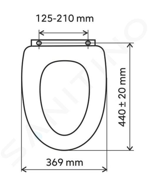 Novaservis Accessoires Abattant WC SoftClose blanc WC SOFTNEW Sanitino