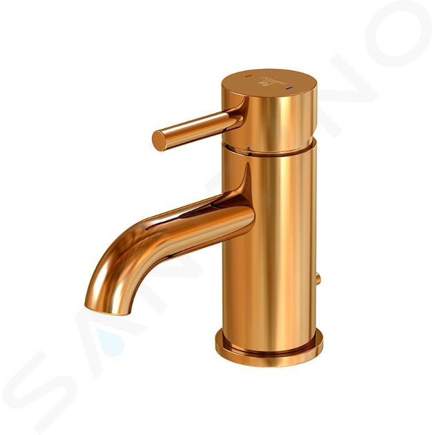 Steinberg 100 - Grifo de lavabo con desagüe, oro rosa 100 1000 RG